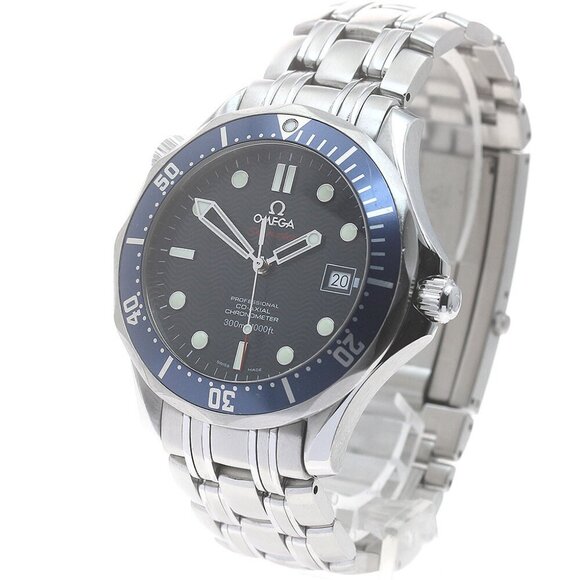 OMEGA Seamaster300 2220.80 Date Co-Axial Navy Dial Automatic Men's Watch - Picture 2 of 12